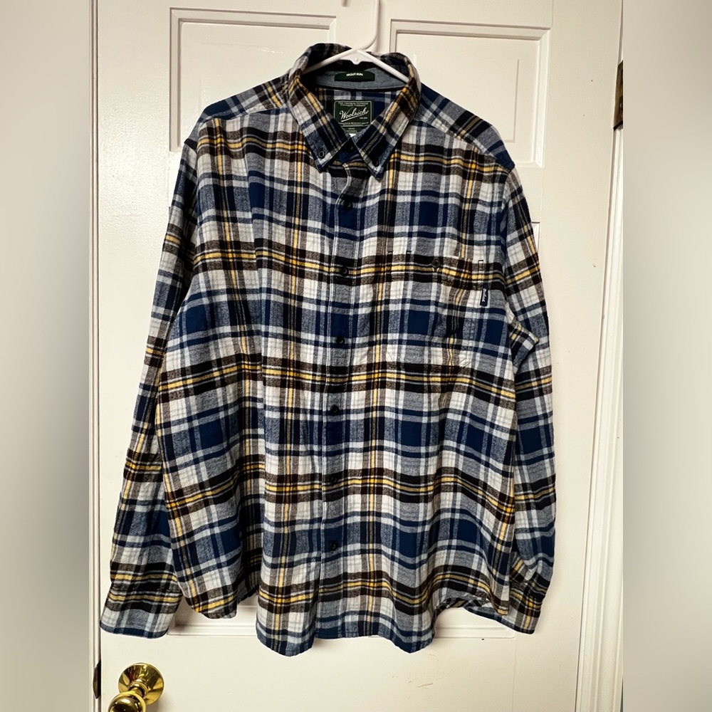 Woolrich Trout Run Flannel Shirt 6280 Mens Size XXL Plaid Button Down Collar Vtg